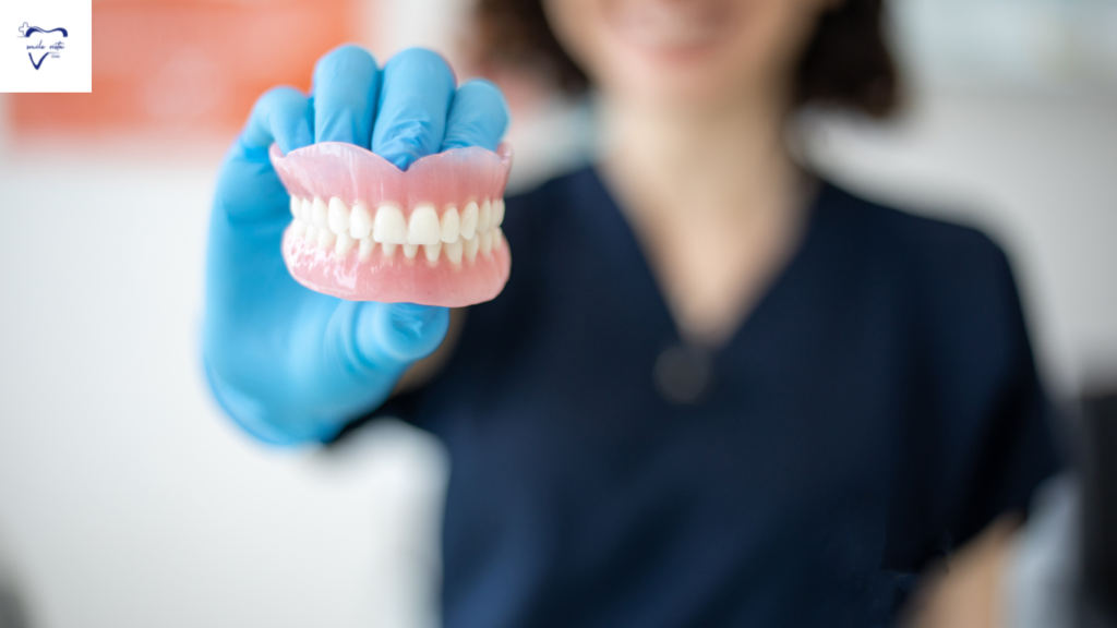 Close-Up of Custom Dentures